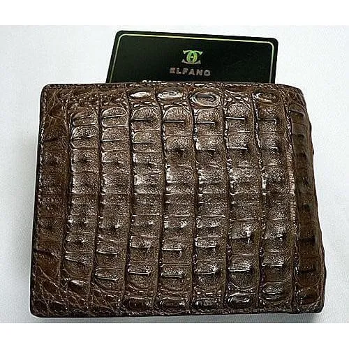 Hardcore Coco Brown Crocodile Mens Wallet