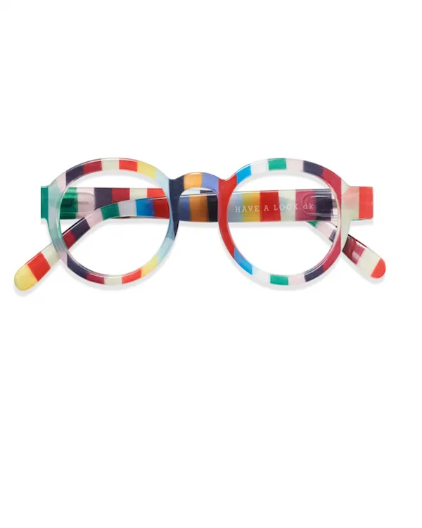 HAVE A LOOK CIRCLE TWIST CANDY STRIPE READING GLASSES