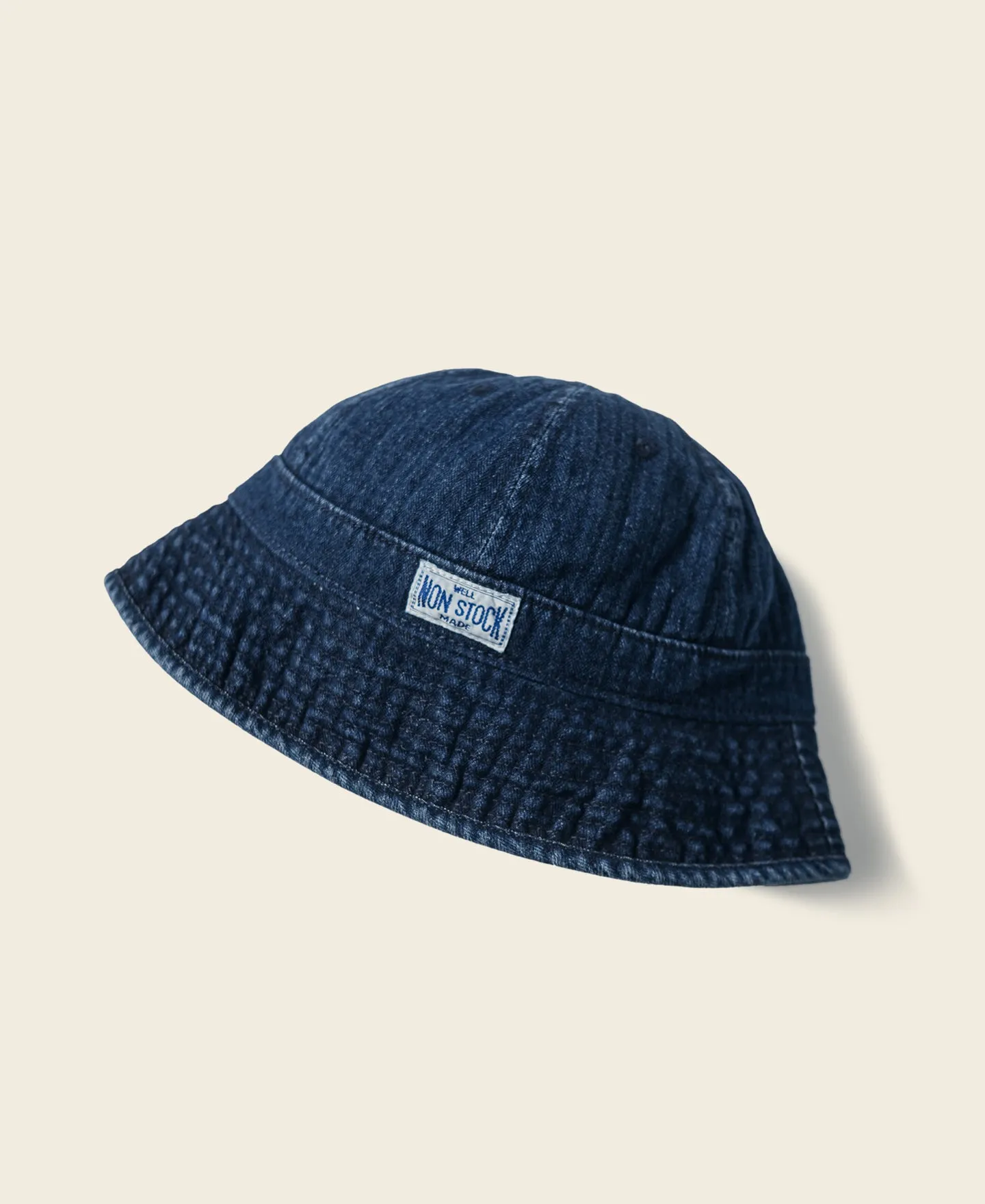 Herringbone Denim Bucket Hat