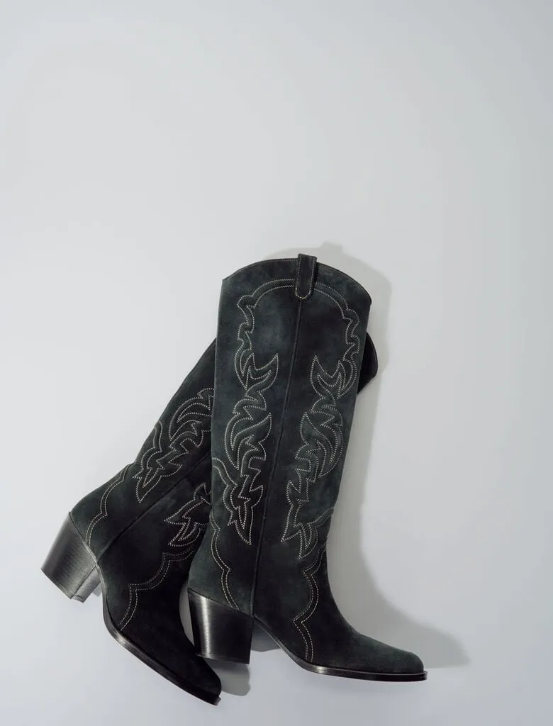 High-leg cowboy boots