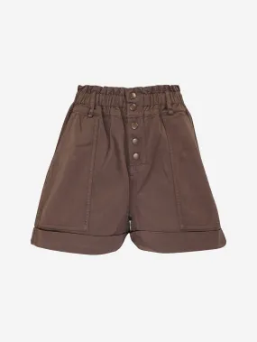 Hod paris - Short in cotone con bottoni a vista ed elastico in vita modello Bandit