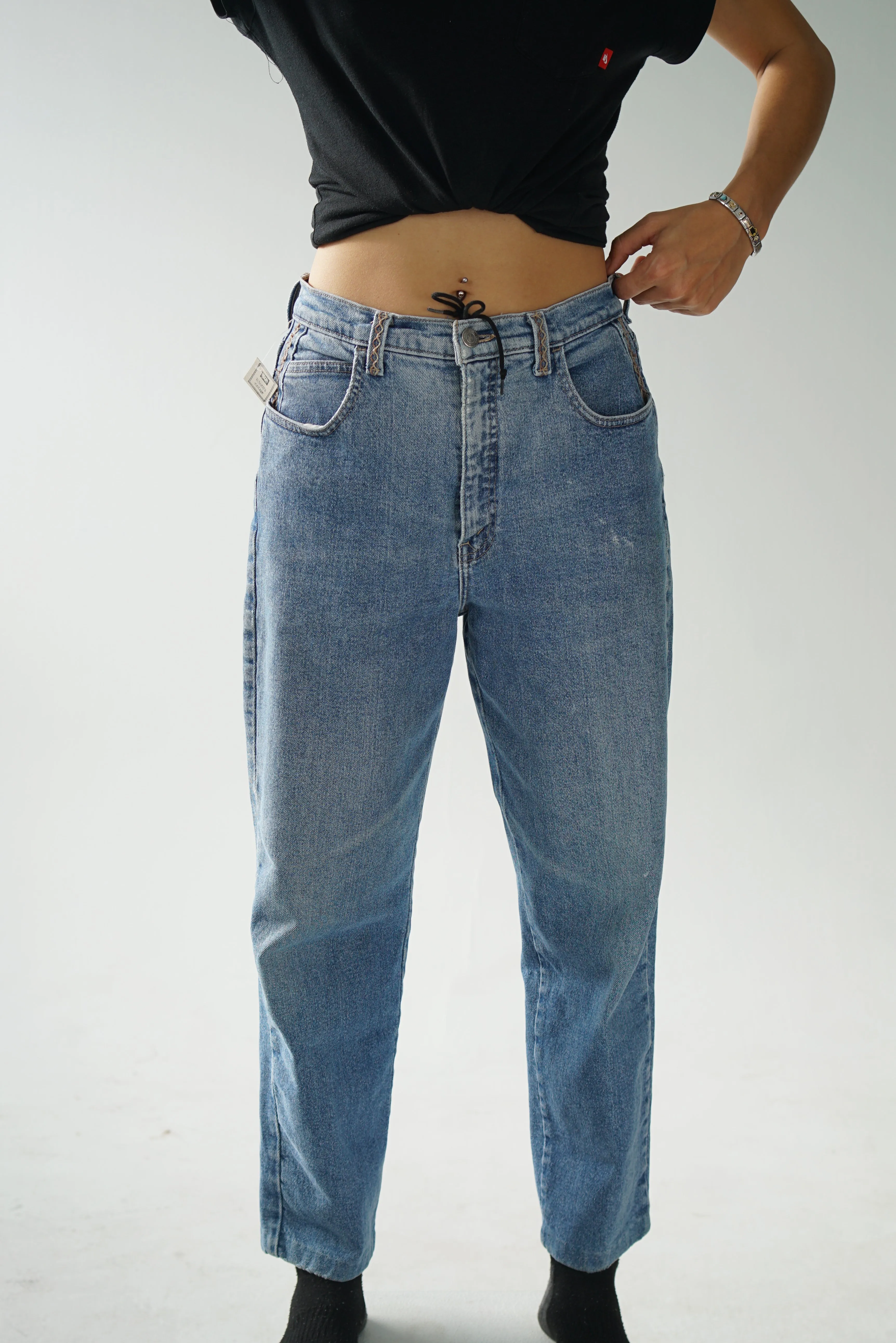 Jeans Lois vintage avec lacet à la taille