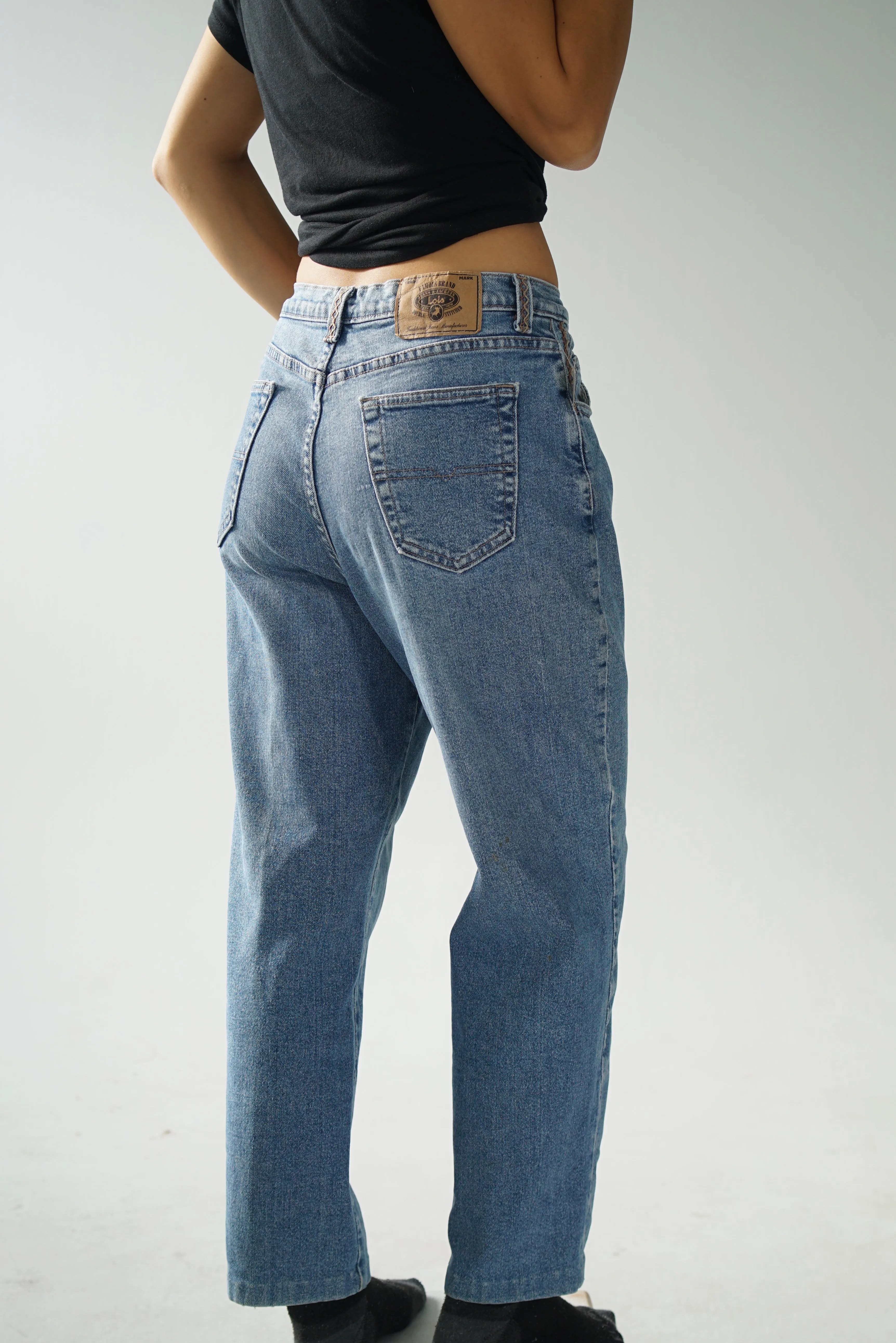 Jeans Lois vintage avec lacet à la taille