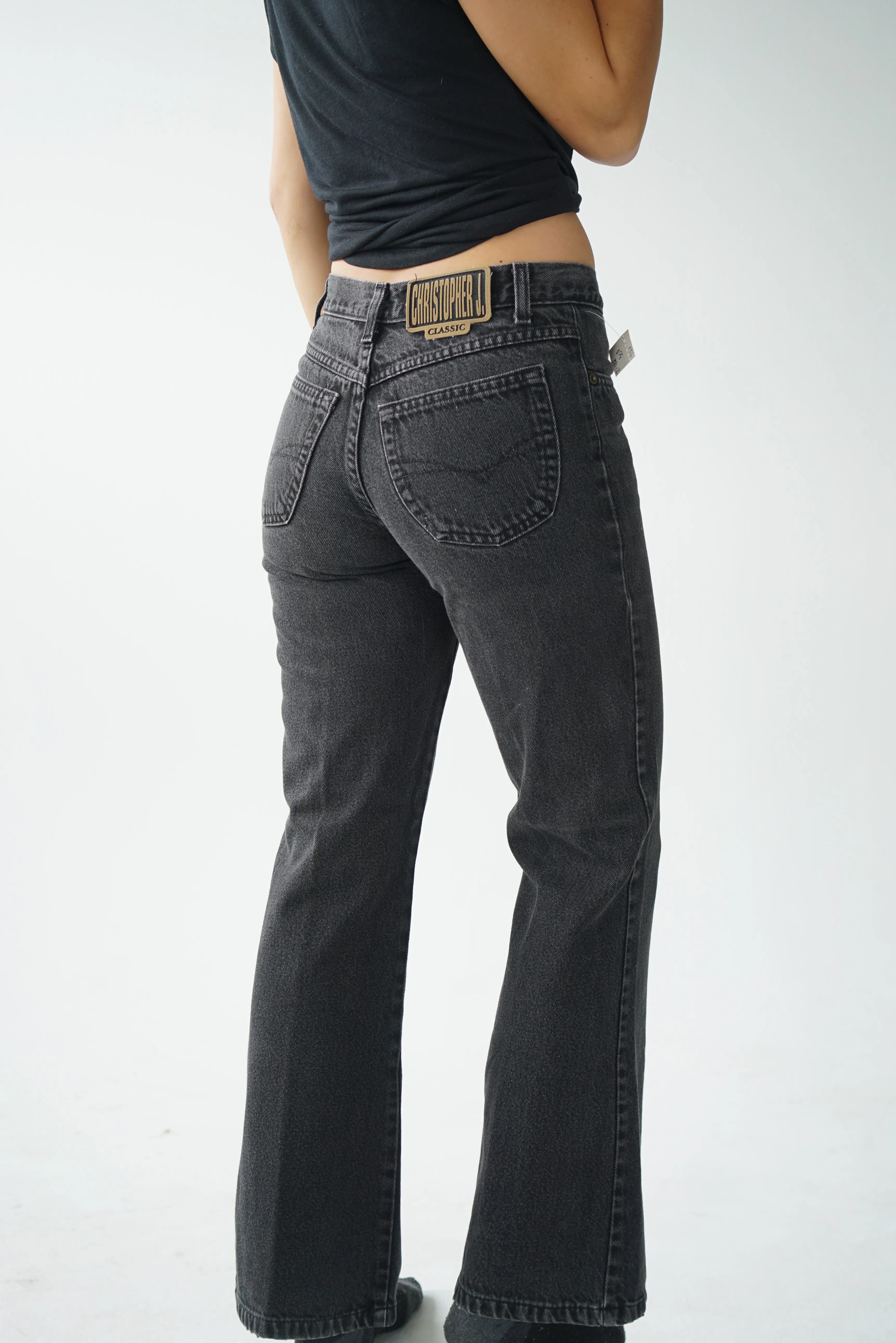 Jeans vintage noir taille 27 Christopher J