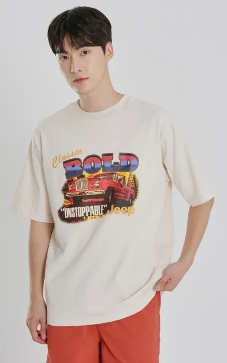 JEEP  |Unisex Street Style Logo Graphic Prints T-Shirts