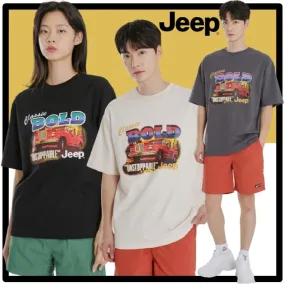 JEEP  |Unisex Street Style Logo Graphic Prints T-Shirts