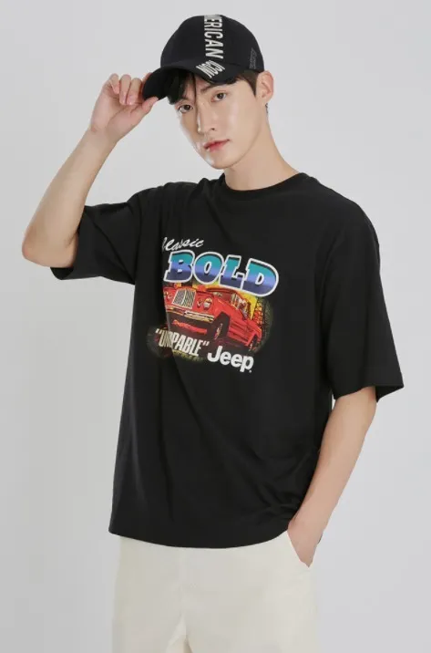 JEEP  |Unisex Street Style Logo Graphic Prints T-Shirts