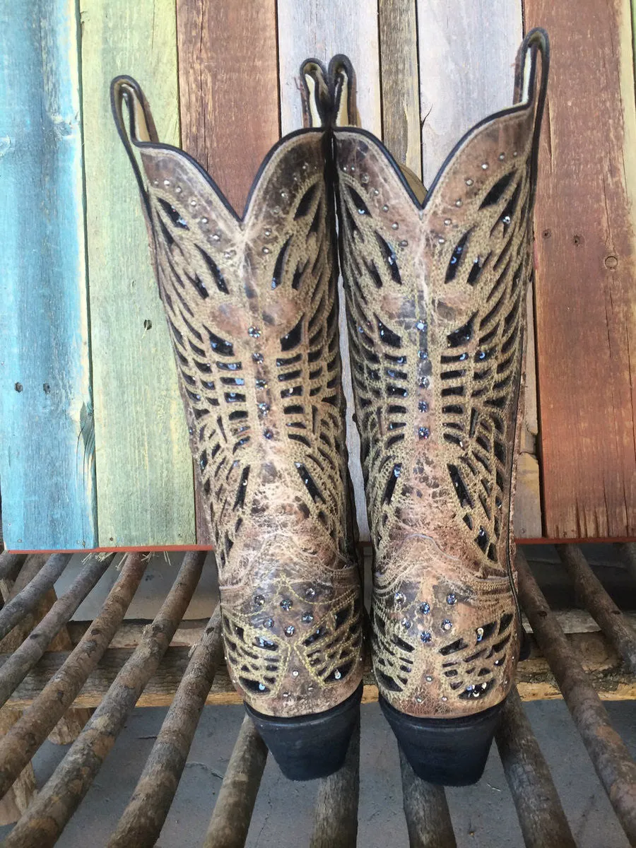 Ladies Corral Butterfly Western Boot R1211 (PM)