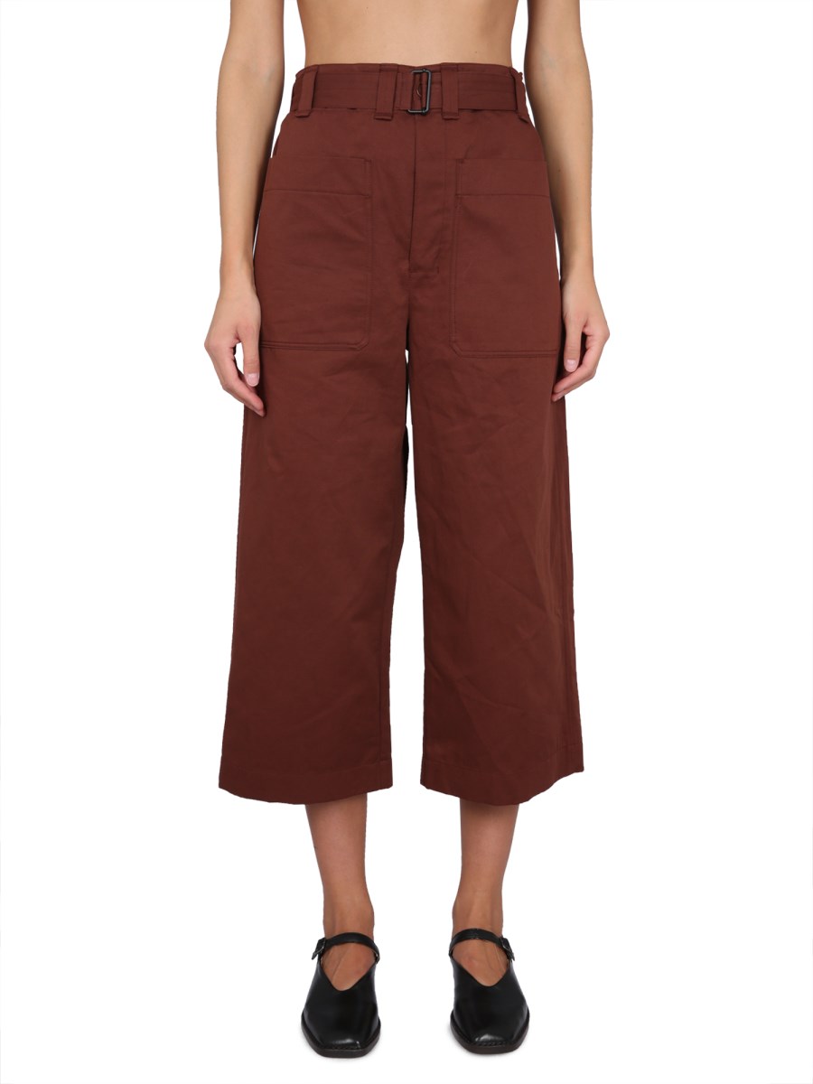 LEMAIRE    CROPPED PANTS WITH BELT