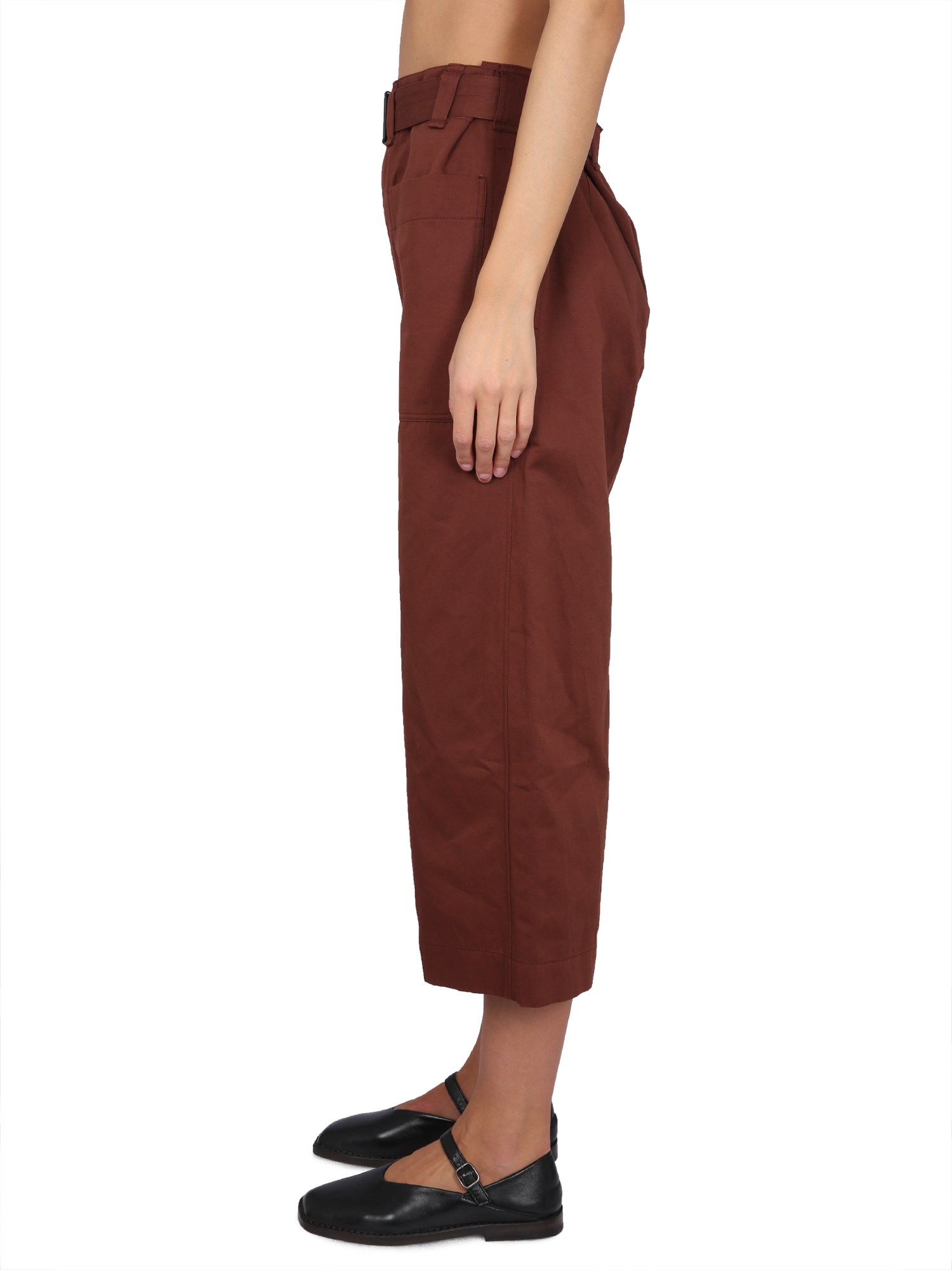 LEMAIRE    CROPPED PANTS WITH BELT