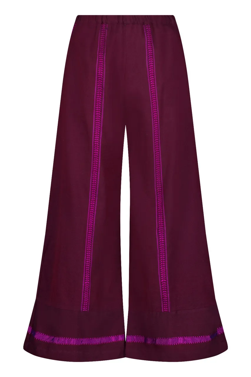 Lemlem Desta Pants, Jordanos Burgundy