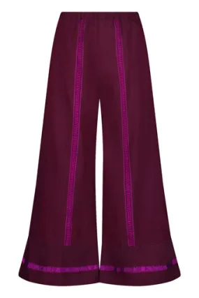 Lemlem Desta Pants, Jordanos Burgundy