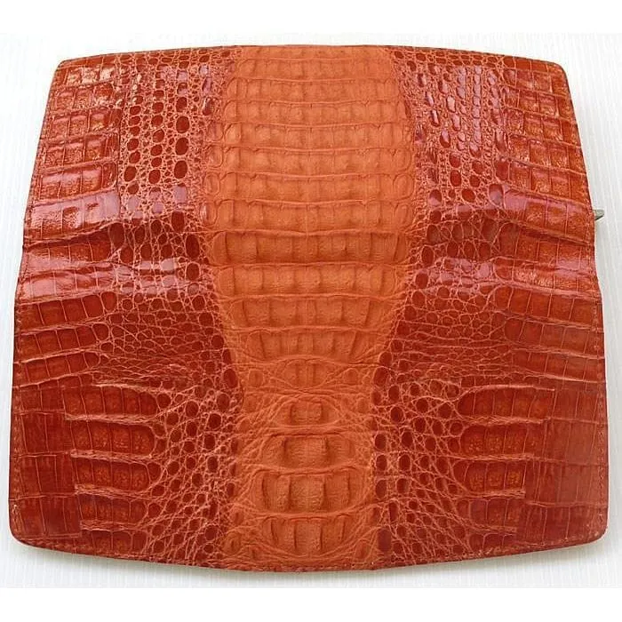 Light Orange Twotone Crocodile Womens Wallet