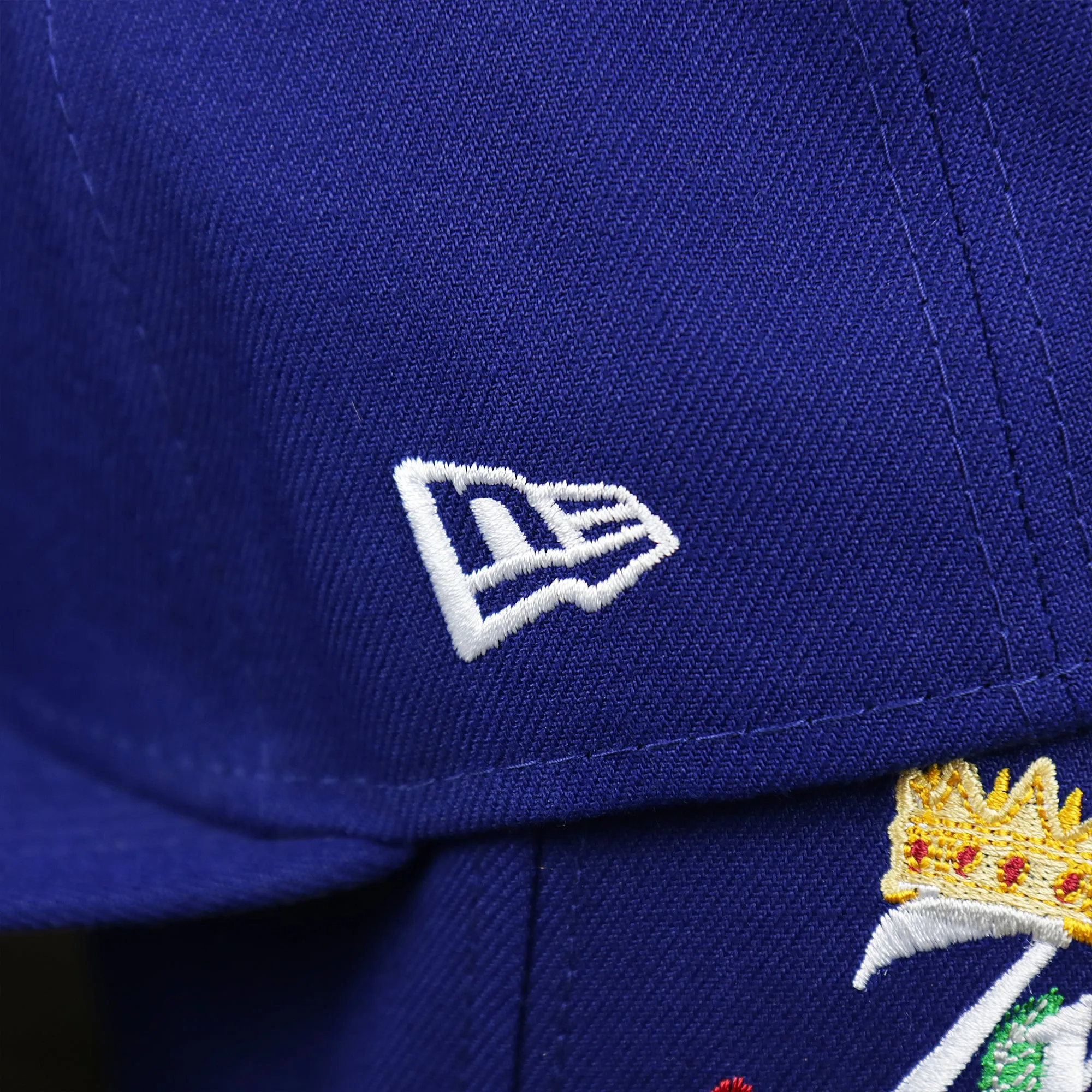 Los Angeles Dodgers Crown Champions Gray Bottom World Championship Wins Embroidered Fitted Cap | Royal Blue 59Fifty Cap