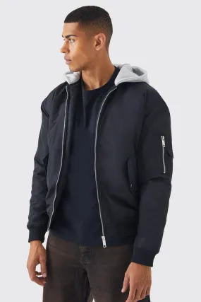 Ma1 Bomber With Jersey Knit Hood