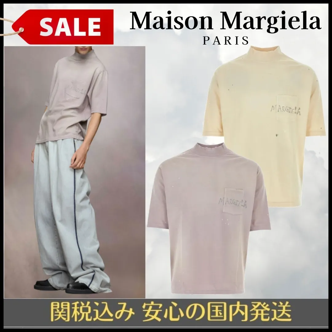 Maison Margiela  |Cotton Short Sleeves Logo Designers T-Shirts