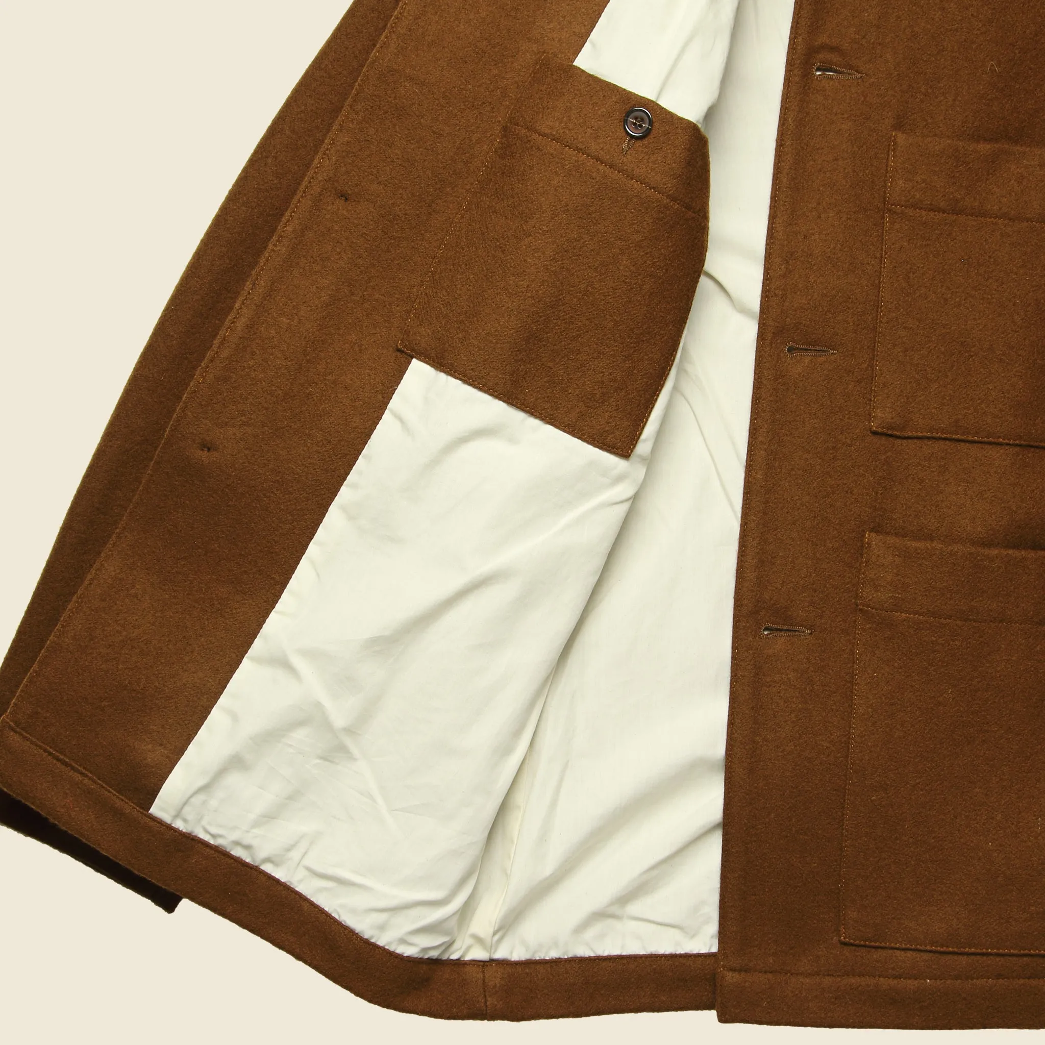 Melton Simple Bakers Jacket - Cumin