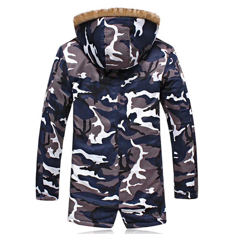 Men Camouflage Veste Homme Jackets Jaqueta Masculina Men's Casual Slim Fit Padded Cotton Hooded Jackets SM6