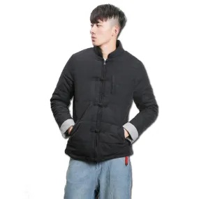 Men Chinese Style Jackets and Coats Jaqueta Masculina Men's Casual Slim Fit Padded Cotton Jackets Hombre SM6