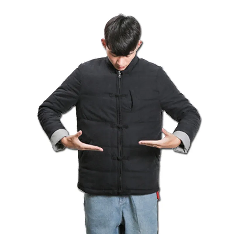 Men Chinese Style Jackets and Coats Jaqueta Masculina Men's Casual Slim Fit Padded Cotton Jackets Hombre SM6