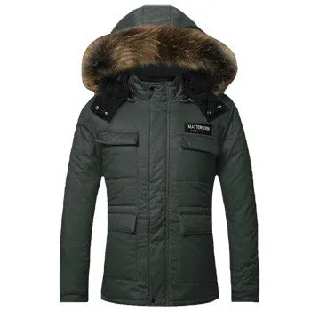 Men Cotton-Padded Jackets Jaqueta Masculina Veste Homme Parkas Men's Casual Slim Fit Hooded Jackets SM6