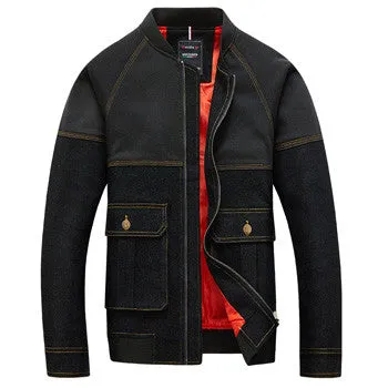 Men Denim Jeans Jackets Coats Jaqueta Masculina Veste Homme Parkas Men's Casual Slim Fit Zipper Jackets Men SM6