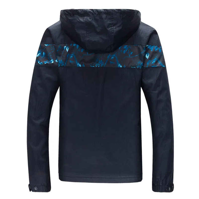 Men Hooded Jackets and Coats Men's Casual Slim Fit Large Size Zipper Hooded Jackets Cardigan Coats SM6