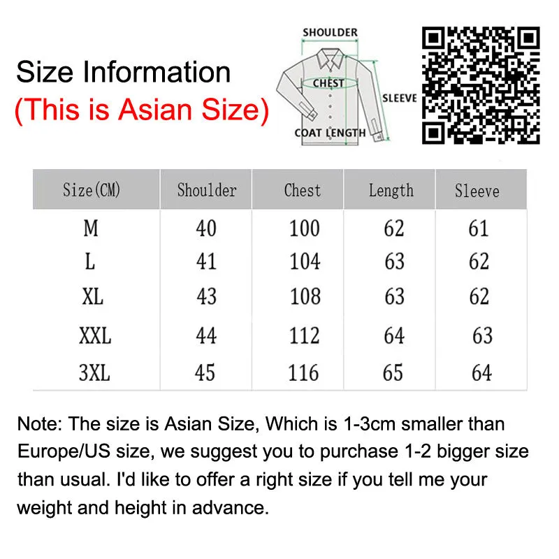 Men Jackets and Coats Jaqueta Masculina Men's Casual Slim Fit Large Size Cotton Padded Veste Homme Jackets SM6