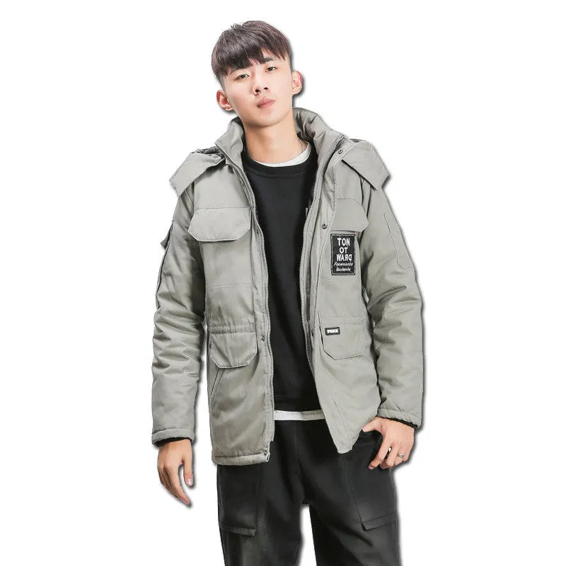 Men Jackets and Coats Jaqueta Masculina Men's Casual Slim Fit Padded Cotton Hooded Veste Homme Jackets SM6