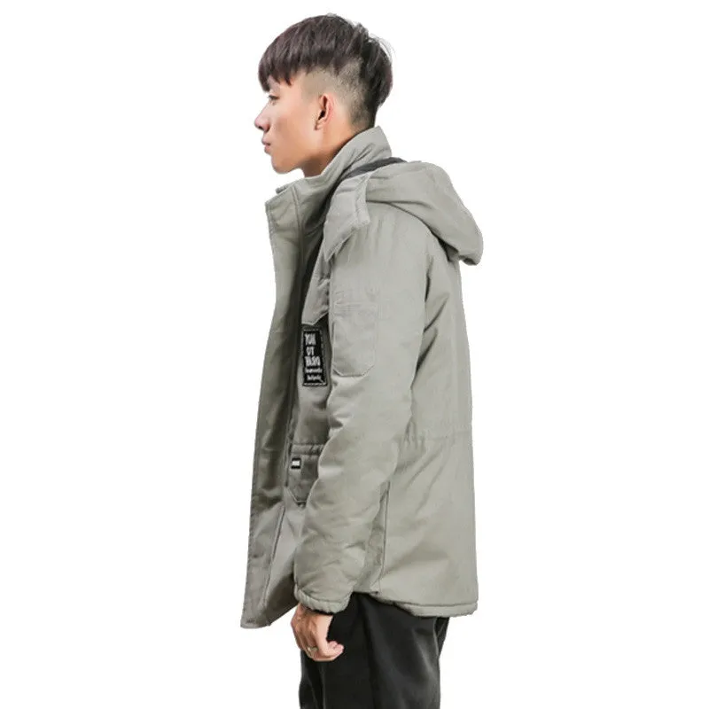 Men Jackets and Coats Jaqueta Masculina Men's Casual Slim Fit Padded Cotton Hooded Veste Homme Jackets SM6