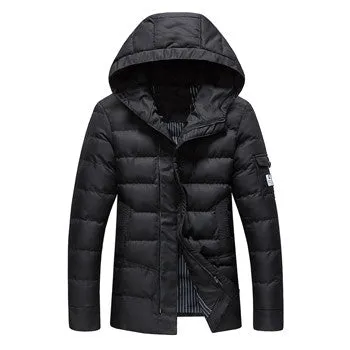 Men Jackets and Coats Parkas Jaqueta Masculina Men's Casual Slim Fit Cotton Hooded Veste Homme Jackets SM6