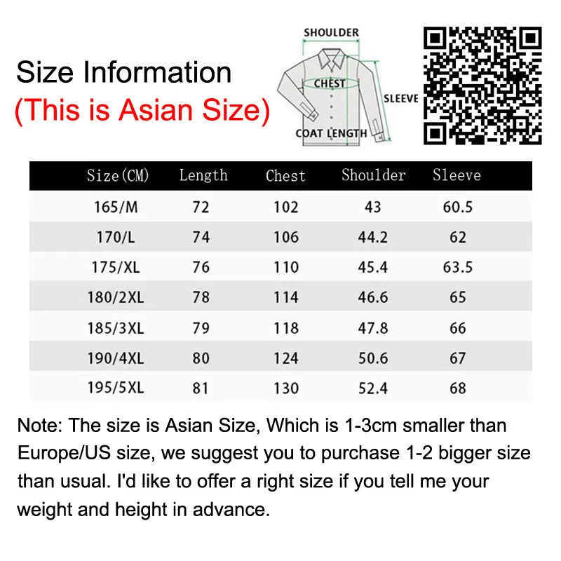 Men Jackets and Coats Veste Homme Parkas Jaqueta Jackets Men's Casual Slim Fit Wadded Men Hooded Coat S- SM6