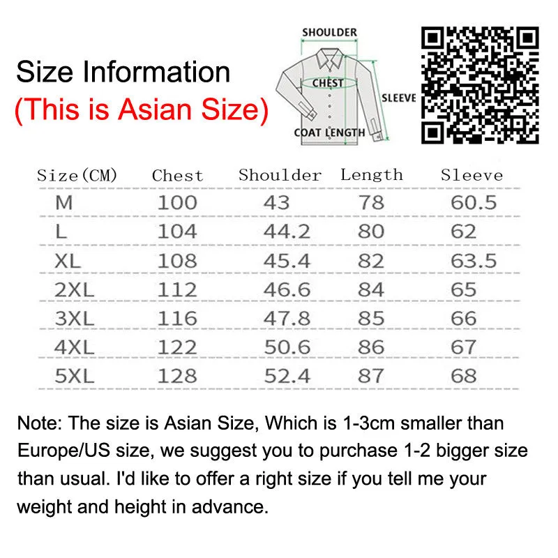 Men Medium Long Parkas Jaqueta Masculina Veste Homme Parkas Men's Casual Slim Fit Zipper Jackets Coats SM6