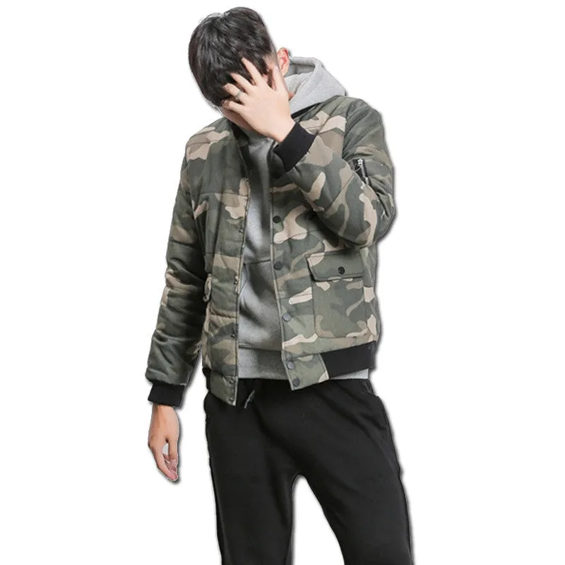 Men Padded Cotton Camouflage Jackets Veste Homme Jackets Men's Casual Slim Fit Zipper Jackets Jaqueta Hombre SM6