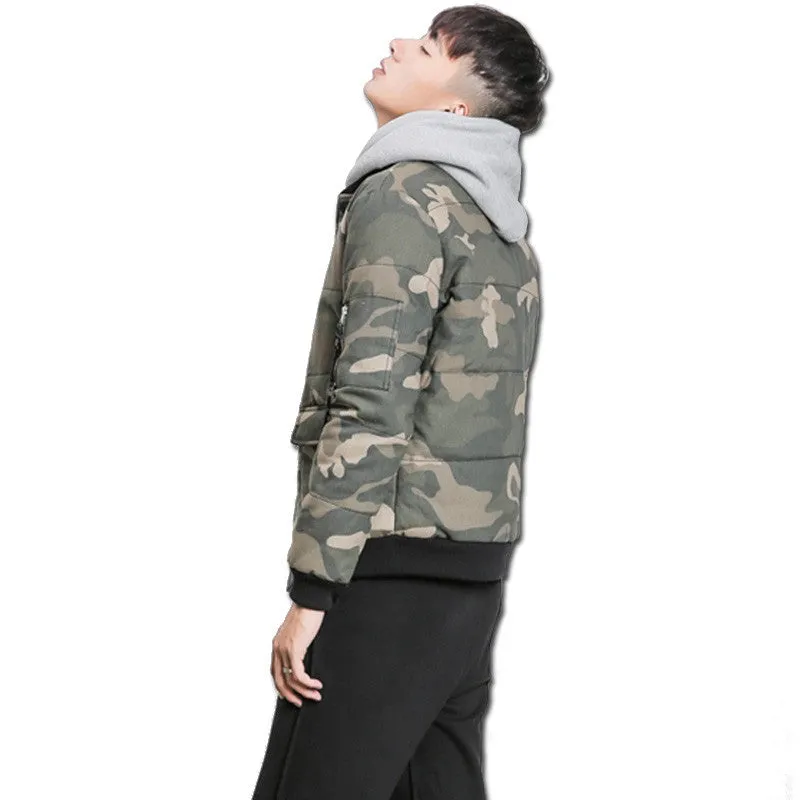 Men Padded Cotton Camouflage Jackets Veste Homme Jackets Men's Casual Slim Fit Zipper Jackets Jaqueta Hombre SM6