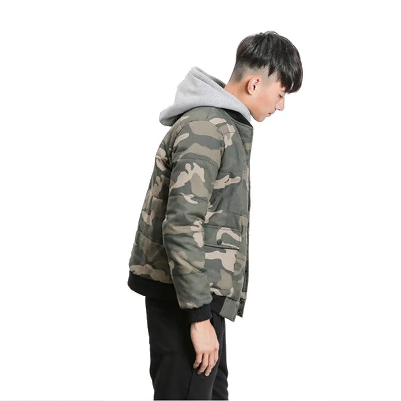 Men Padded Cotton Camouflage Jackets Veste Homme Jackets Men's Casual Slim Fit Zipper Jackets Jaqueta Hombre SM6