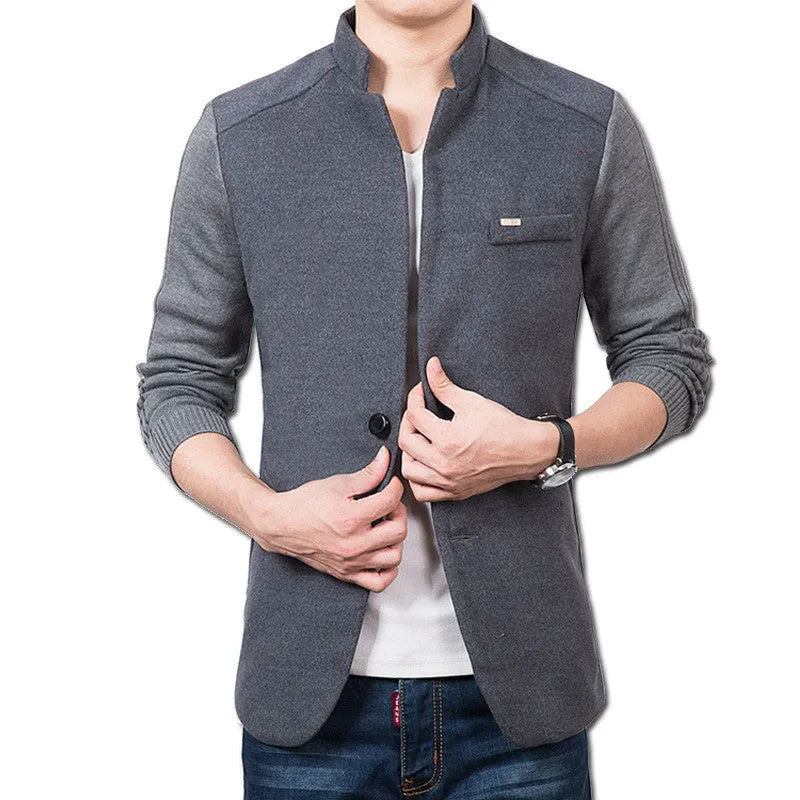 Men SM6azers and Jackets Jaqueta Masculina Cardigans Men's Casual Slim Fit Long Sleeved SM6azers Veste Homme Jackets SM6