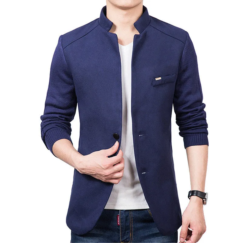 Men SM6azers and Jackets Jaqueta Masculina Cardigans Men's Casual Slim Fit Long Sleeved SM6azers Veste Homme Jackets SM6