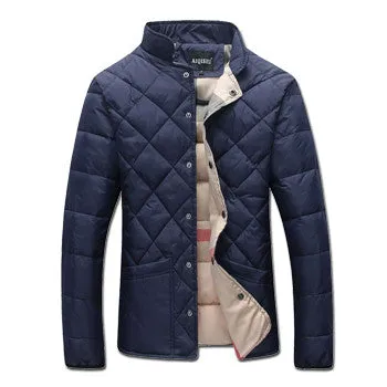 Men Solid Color Padded Cotton Jackets Coats Jaqueta Masculina Men's Casual Slim Fit Veste Homme Jackets Men SM6