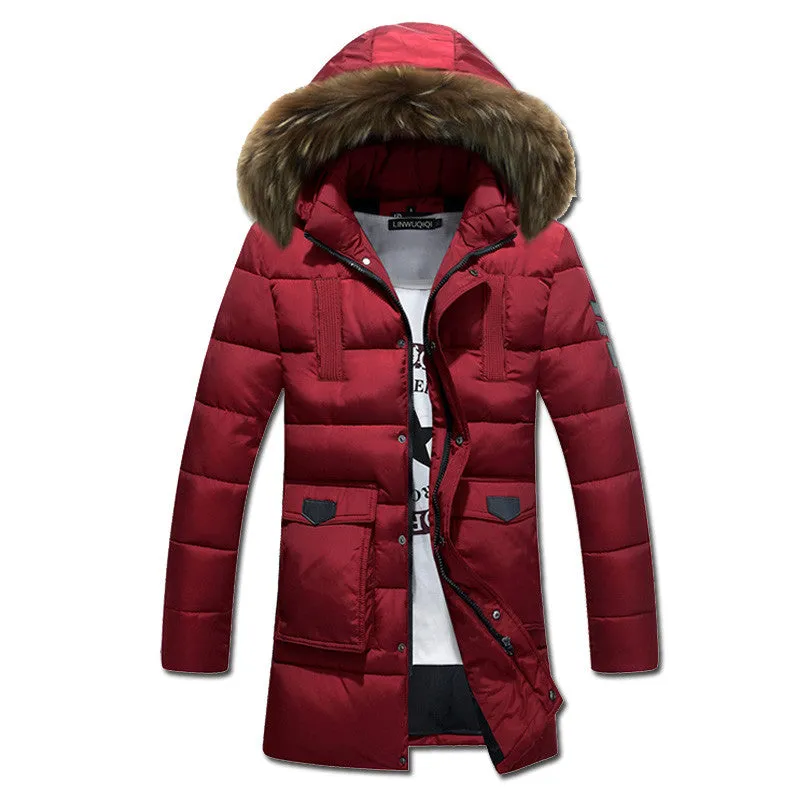 Men Wadded Hooded Padded Jackets Coats Jaqueta Masculina Veste Homme Parkas Men's Casual Slim Fit Jackets SM6