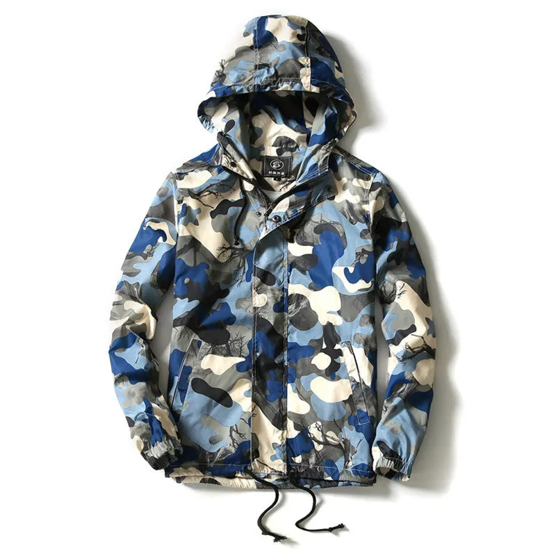 Men Zipper Hooded Camouflage Jackets and Coats Hombre Jaqueta Masculina Men's Casual Slim Fit Jackets Hombre SM6