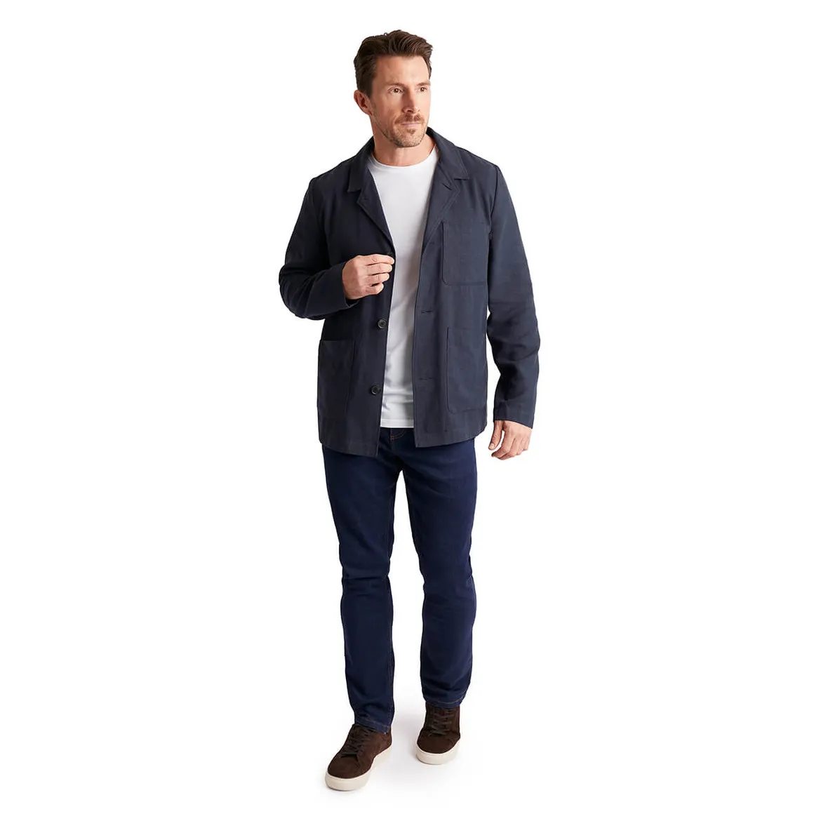 Men's Porto Linen Jacket Deep Navy