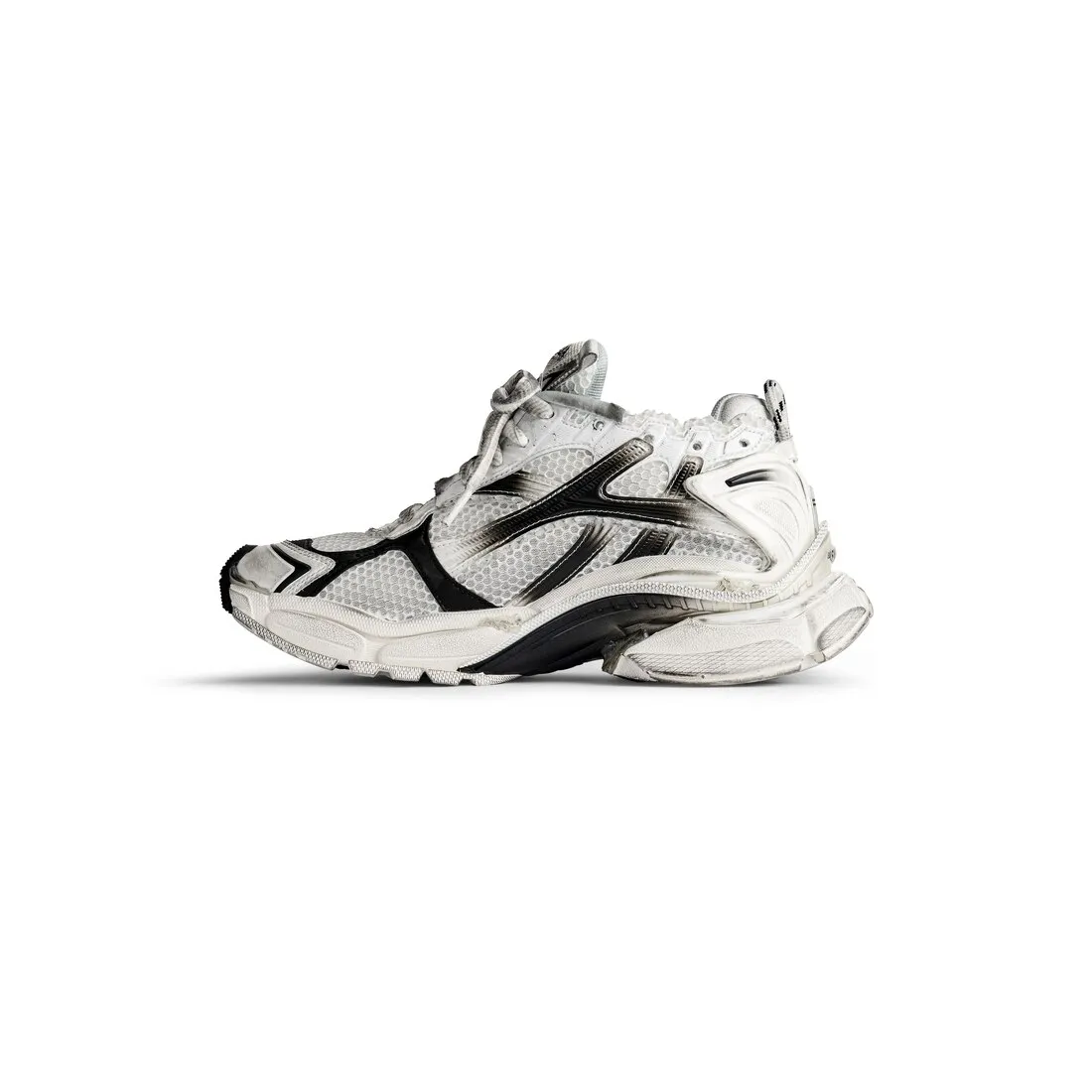      Men's Runner Gradient Sneaker  in White/black 