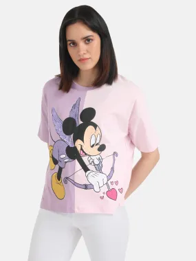 Mickey Mouse  Disney Printed T-Shirt With Sequin Work