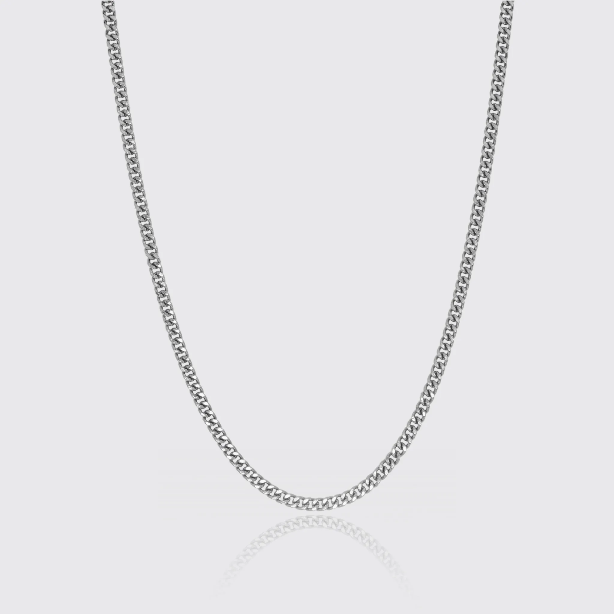 Micro Cuban Chain - White Gold