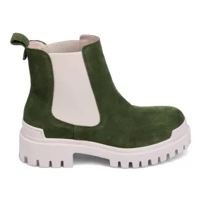 Miz Mooz Harriet Chelsea Boot | Green Suede