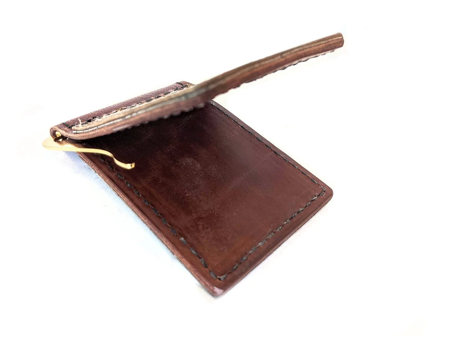 Money Clip Wallet - Vintage Alligator Embossed Cowhide