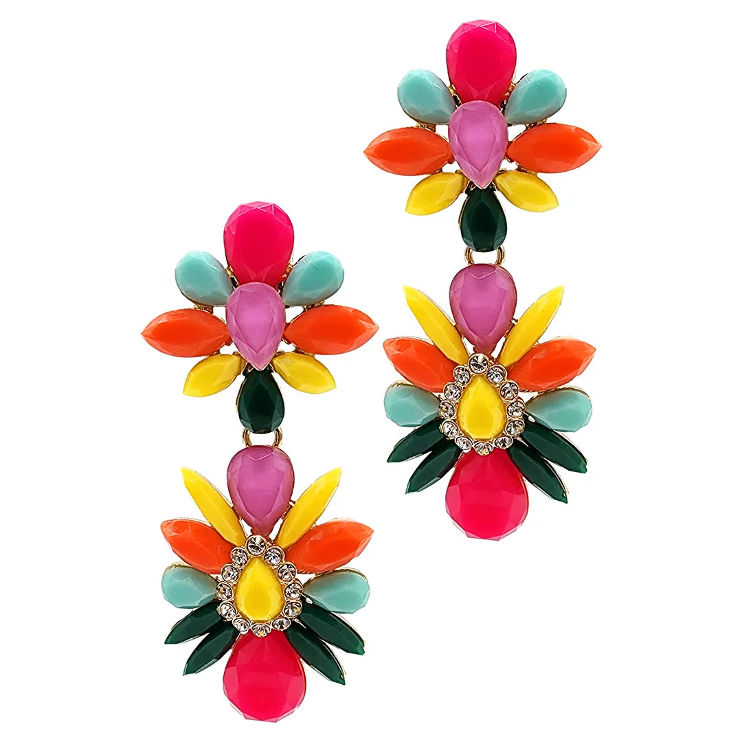 Multi Color Drop Earrings