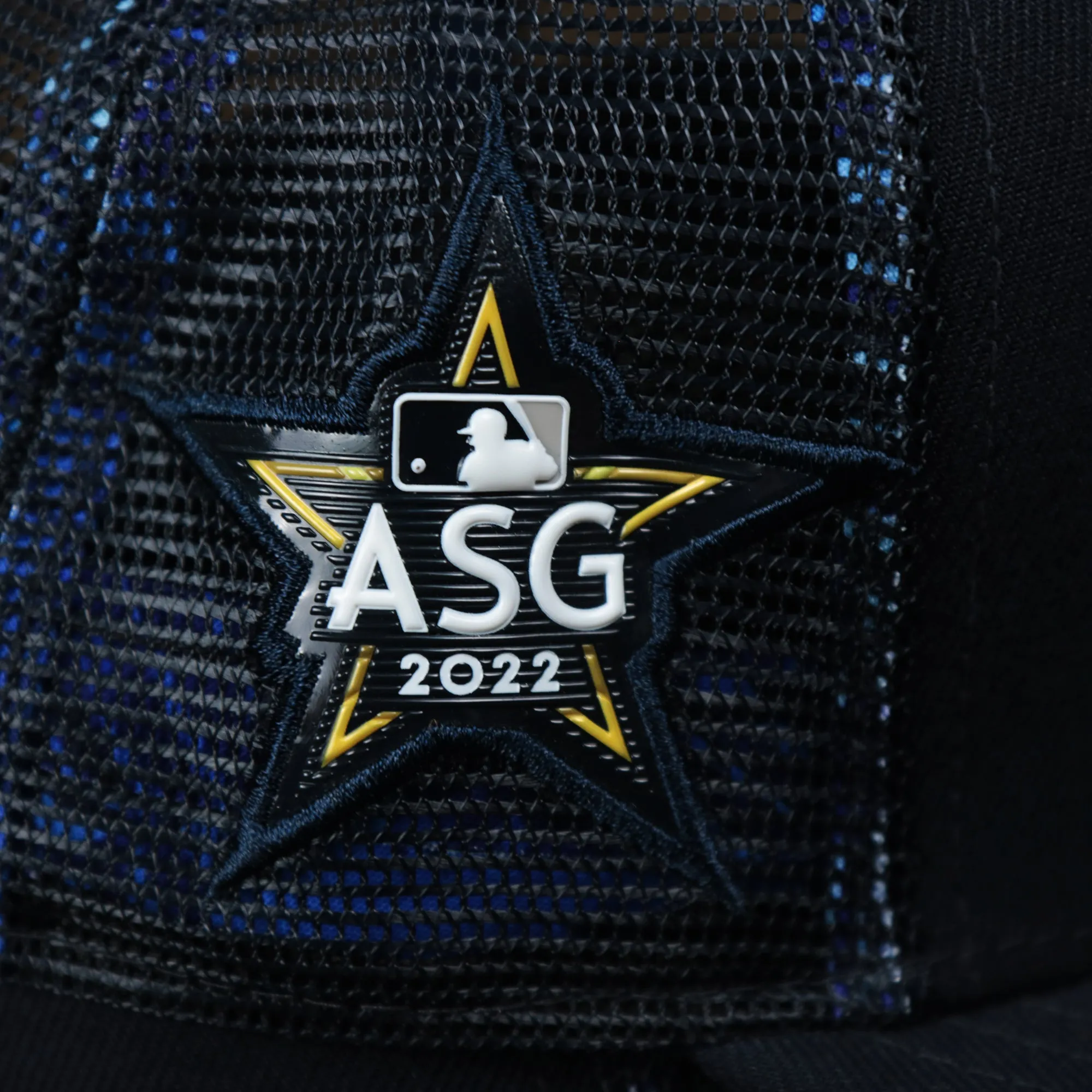 New York Yankees Metallic All Star Game MLB 2022 Side Patch 59Fifty Mesh Fitted Cap | ASG 2022 Navy Blue 59Fifty Cap