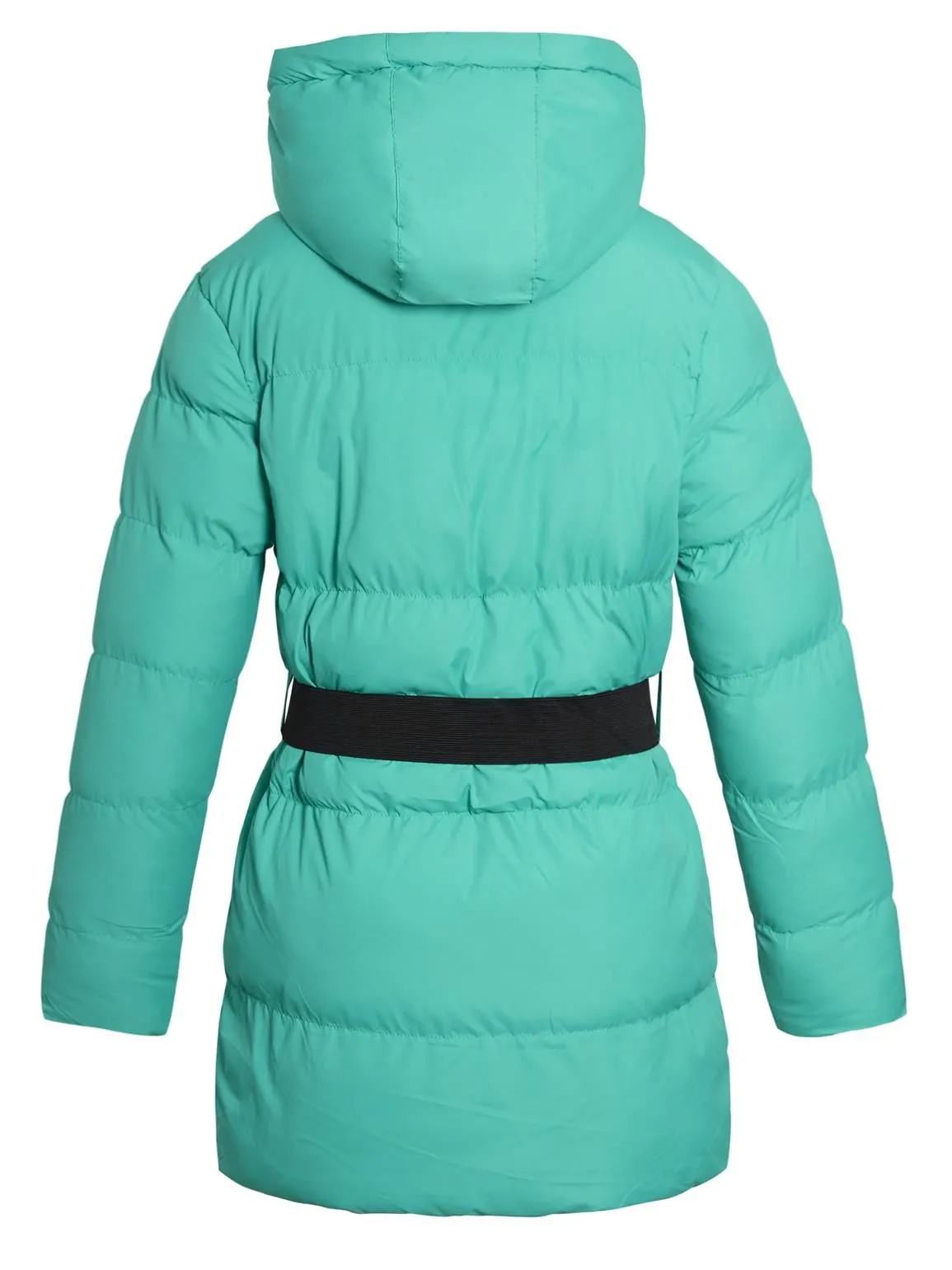 Padded Mid Length Ski Jacket, Jade, White, UK Sizes 8 to 16